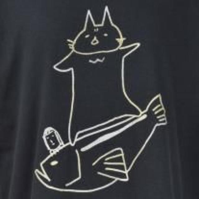 mintNeko・秋田限定ハタハタ&ネコイラストTシャツ。ブラック < ブランド  mintNeko・秋田限定ハタハタ&ネコイラストTシャツ。ブラック < ブランドの