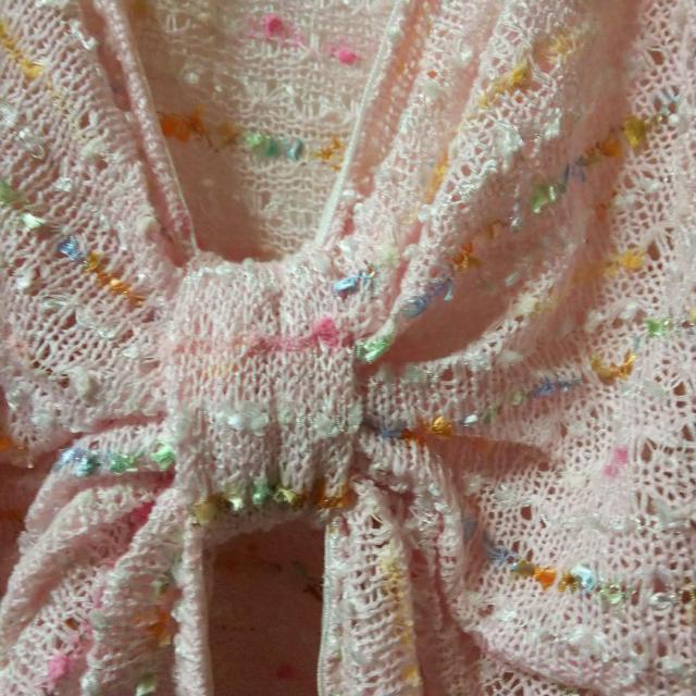 PLAGE PALAIS★新品★リボンヤーンニット/ピンク < 女性ファッション  PLAGE PALAIS★新品★リボンヤーンニット/ピンク < 女性ファッションの