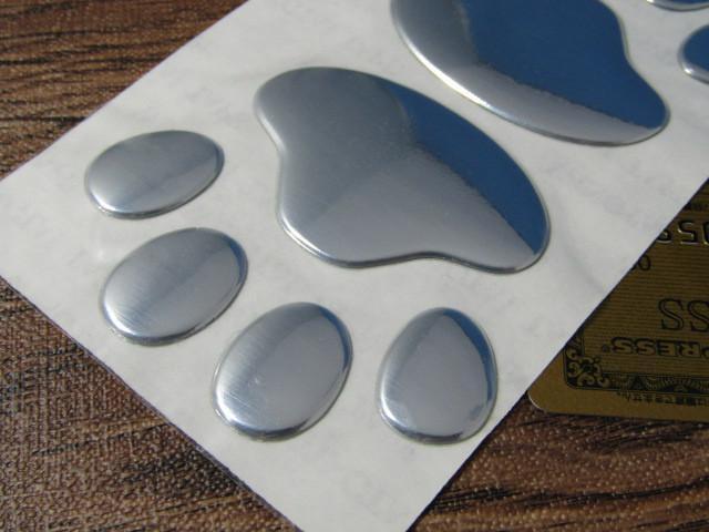 ● 送料無料! DOG 可愛いわんちゃん コーギー/ダックス 肉球 足跡型!セパレートタイプ デカール クロームメッキ仕様 新品! < 自動車/バイク ● 送料無料! DOG 可愛いわんちゃん コーギー/ダックス 肉球 足跡型!セパレートタイプ デカール クロームメッキ仕様 新品! < 自動車/バイク