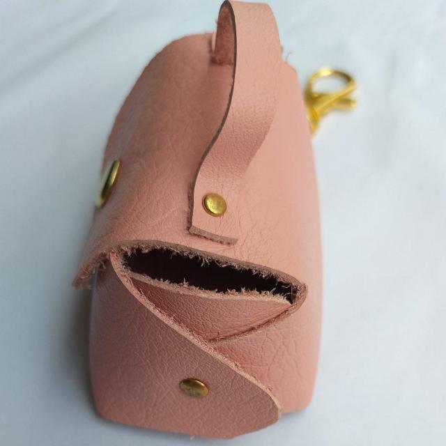 DIY 本革 ミニバッグ ピンク キーホルダー < ペット/手芸/園芸  DIY 本革 ミニバッグ ピンク キーホルダー < ペット/手芸/園芸の