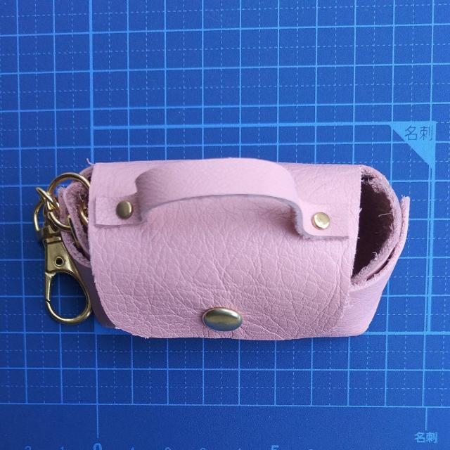 DIY 本革 ミニバッグ ピンク キーホルダー < ペット/手芸/園芸  DIY 本革 ミニバッグ ピンク キーホルダー < ペット/手芸/園芸の