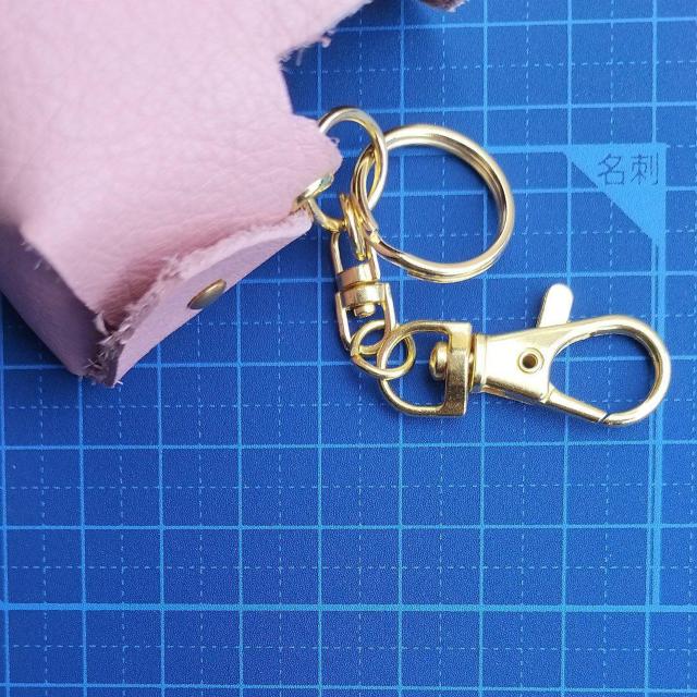 DIY 本革 ミニバッグ ピンク キーホルダー < ペット/手芸/園芸  DIY 本革 ミニバッグ ピンク キーホルダー < ペット/手芸/園芸の