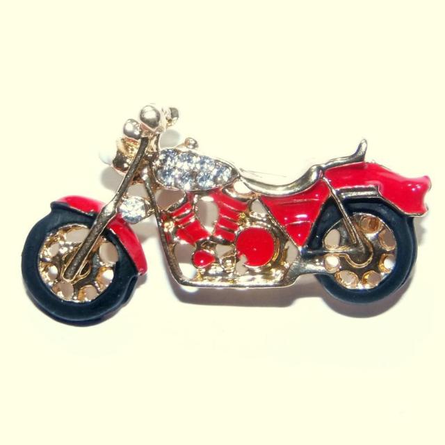 2個 バイク 単車 ラインストーン バッジ ブローチ ピンバッジ 赤色 黒色 < 男性アクセサリー/時計  2個 バイク 単車 ラインストーン バッジ ブローチ ピンバッジ 赤色 黒色 < 男性アクセサリー/時計の