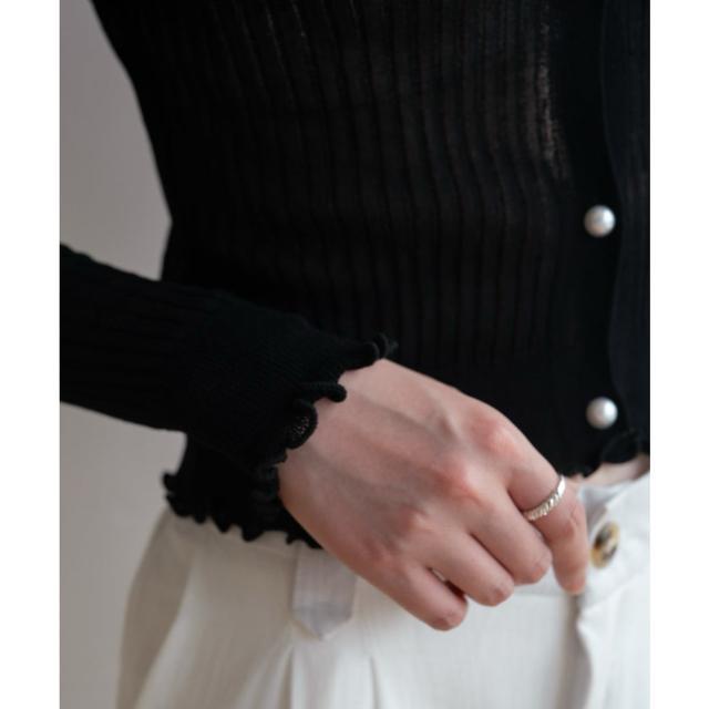 UV対策!パールボタン シアーカーディガン【新品】Fフリー 黒ブラック●韓国ファッション < 女性ファッション UV対策!パールボタン シアーカーディガン【新品】Fフリー 黒ブラック●韓国ファッション < 女性ファッションの