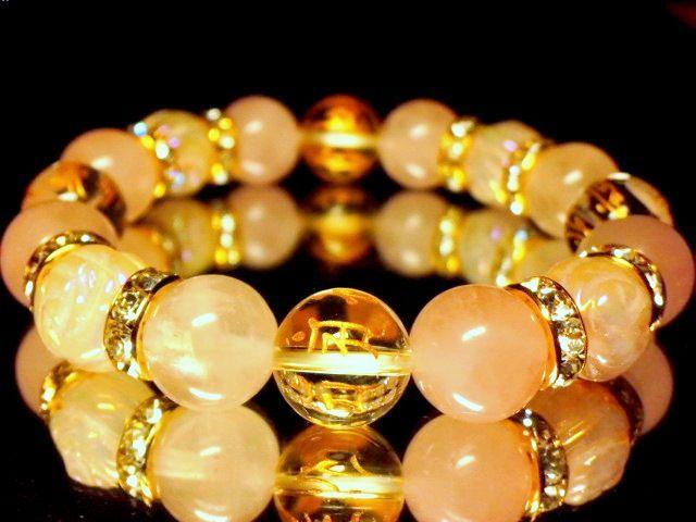 守り本尊十二支本字水晶薔薇彫りローズクォーツ§ローズクォツ12ミリ金ロンデル < 女性アクセサリー/時計  守り本尊十二支本字水晶薔薇彫りローズクォーツ§ローズクォツ12ミリ金ロンデル < 女性アクセサリー/時計の