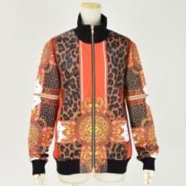 mintNeko・ネコエンブレム&ブラウンヒョウ柄切替ジャージ < ブランド mintNeko・ネコエンブレム&ブラウンヒョウ柄切替ジャージ < ブランドの