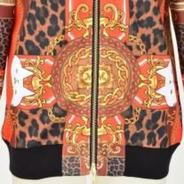 mintNeko・ネコエンブレム&ブラウンヒョウ柄切替ジャージ < ブランド mintNeko・ネコエンブレム&ブラウンヒョウ柄切替ジャージ < ブランドの