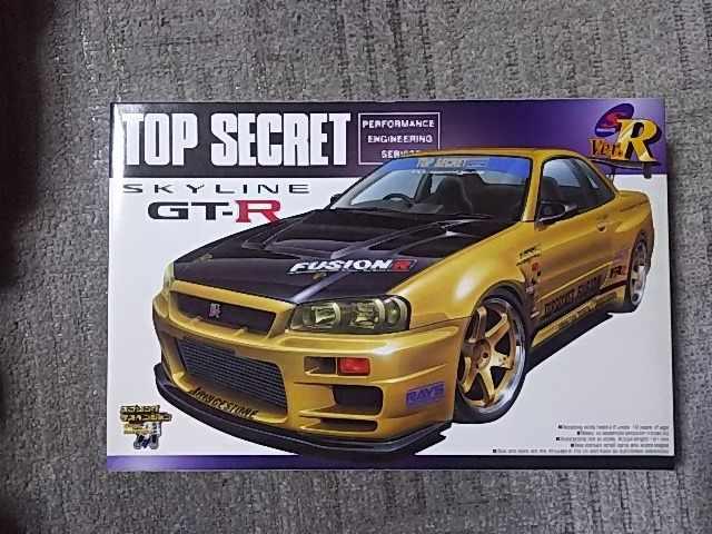 アオシマ 1/24 トップシークレット GT-R スカイライン R34 < ホビー アオシマ 1/24 トップシークレット GT-R スカイライン R34 < ホビーの