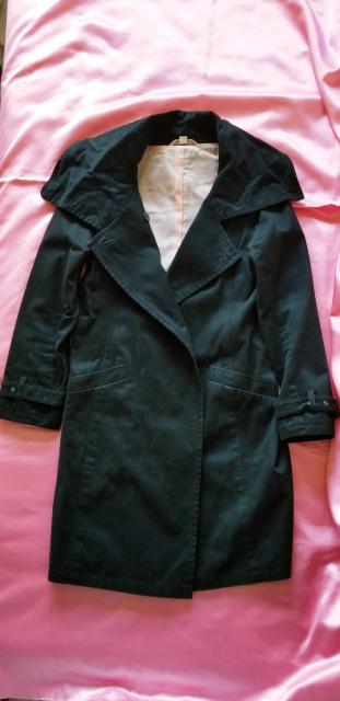 ★Pink Bunnys★黒ブラック裏地ピンク可愛い♪襟元3wayカラー♪お洒落細見え♪綿コットンピーチスキン加工長袖ロングコート < 女性ファッション ★Pink Bunnys★黒ブラック裏地ピンク可愛い♪襟元3wayカラー♪お洒落細見え♪綿コットンピーチスキン加工長袖ロングコート < 女性ファッションの