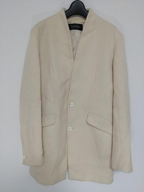 TORNADO MART ノーカラージャケット Mサイズ アイボリー クリーム色 トルネードマート お兄系 中古 コート アウター < ブランド  TORNADO MART ノーカラージャケット Mサイズ アイボリー クリーム色 トルネードマート お兄系 中古 コート アウター  < ブランドの