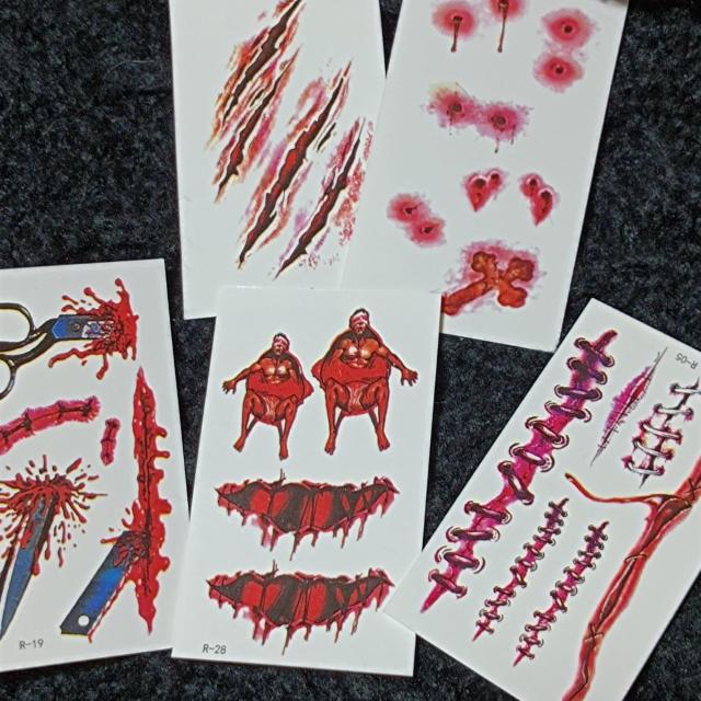 ハロウィン★新品★傷タトゥーシール/D < 女性ファッション  ハロウィン★新品★傷タトゥーシール/D  < 女性ファッションの