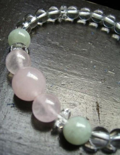 第4チャクラ活性*ピンク・グリーン*パワーストーンブレスレット 天然石 < 女性アクセサリー/時計  第4チャクラ活性*ピンク・グリーン*パワーストーンブレスレット 天然石 < 女性アクセサリー/時計の