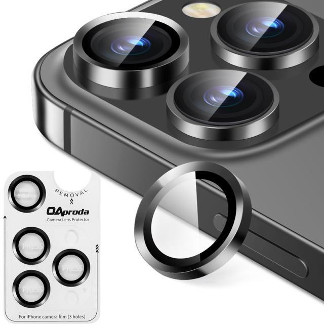 カメラフィルムiPhone16Pro/16ProMax/15Pro/14Pro用カメラ保護レンズ9H耐衝撃3+1枚セット ブラック < 家電/AV  カメラフィルムiPhone16Pro/16ProMax/15Pro/14Pro用カメラ保護レンズ9H耐衝撃3+1枚セット ブラック  < 家電/AVの