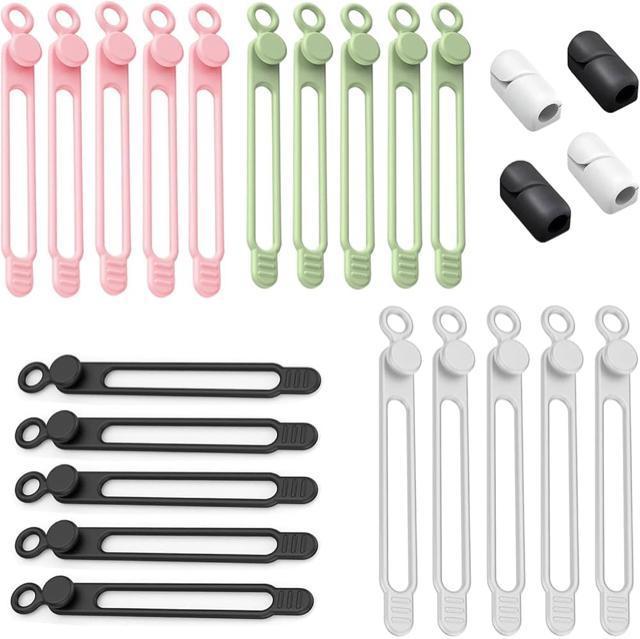 ケーブルクリップ 【巻き付けタイプ・自由に調整・超便利】 ケーブルホルダー ケーブルまとめる結束バンド (4色セット, 20本) < 家電/AV ケーブルクリップ 【巻き付けタイプ・自由に調整・超便利】 ケーブルホルダー ケーブルまとめる結束バンド (4色セット, 20本) < 家電/AVの