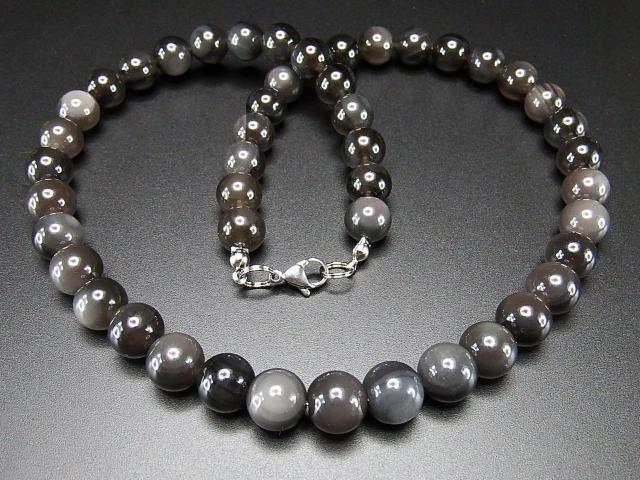 まよけ天然石アイスオブシディアン10mmワイヤー仕上げより大玉ネックレス < 女性アクセサリー/時計  まよけ天然石アイスオブシディアン10mmワイヤー仕上げより大玉ネックレス  < 女性アクセサリー/時計の