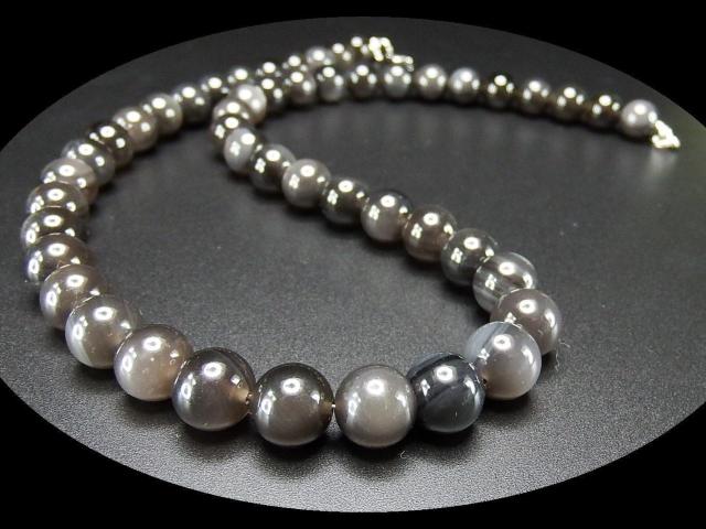 まよけ天然石アイスオブシディアン10mmワイヤー仕上げより大玉ネックレス < 女性アクセサリー/時計  まよけ天然石アイスオブシディアン10mmワイヤー仕上げより大玉ネックレス < 女性アクセサリー/時計の