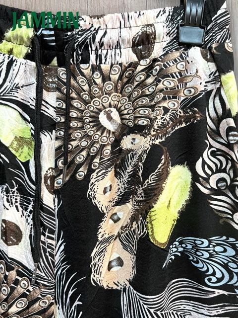 孔雀柄パンツ アジアン エスニック ヒッピー 個性派 ゆったり < 女性ファッション 孔雀柄パンツ アジアン エスニック ヒッピー 個性派 ゆったり < 女性ファッションの