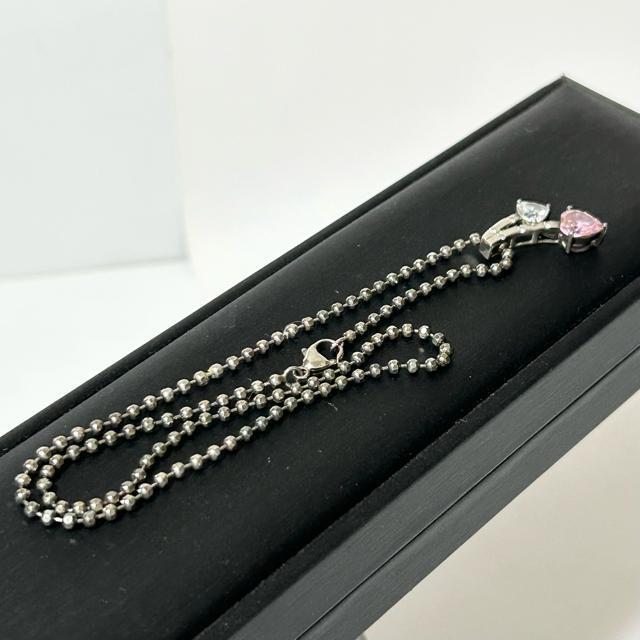 ハートモチーフ SV925 ネックレス ペンダント レディース シルバー ピンク < 女性ファッション ハートモチーフ SV925 ネックレス ペンダント レディース シルバー ピンク < 女性ファッションの