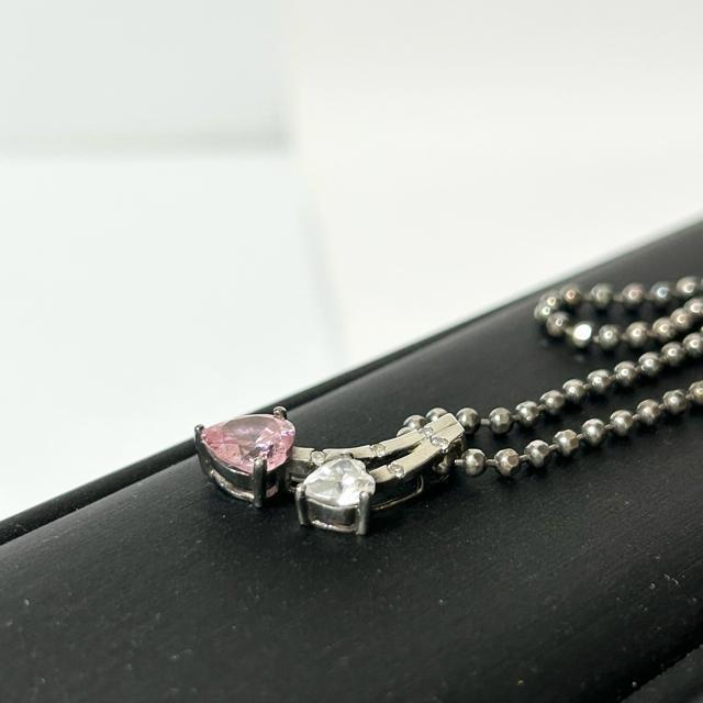 ハートモチーフ SV925 ネックレス ペンダント レディース シルバー ピンク < 女性ファッション ハートモチーフ SV925 ネックレス ペンダント レディース シルバー ピンク < 女性ファッションの