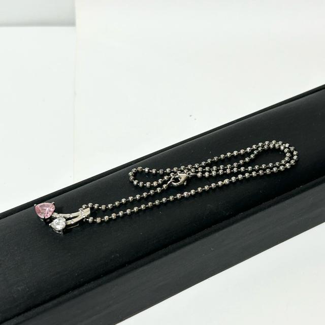 ハートモチーフ SV925 ネックレス ペンダント レディース シルバー ピンク < 女性ファッション ハートモチーフ SV925 ネックレス ペンダント レディース シルバー ピンク < 女性ファッションの