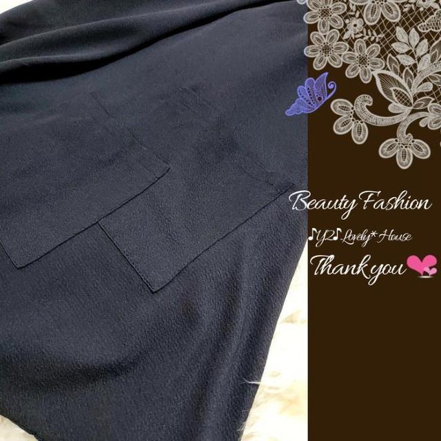 〜4L5L*アシンメトリーWポケットドルマンチュニック*黒 < 女性ファッション 〜4L5L*アシンメトリーWポケットドルマンチュニック*黒 < 女性ファッションの