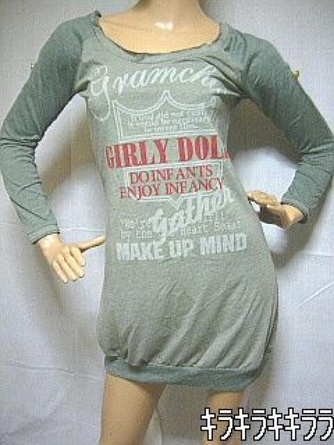 《New》Diva系★2way・バックがん開き*ロンTeeワンピ < 女性ファッション  《New》Diva系★2way・バックがん開き*ロンTeeワンピ  < 女性ファッションの