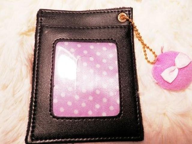 SBY黒パステルリボンドットカード定期入れキーホルダー < 女性ファッション SBY黒パステルリボンドットカード定期入れキーホルダー < 女性ファッションの