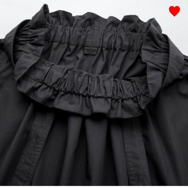 ユニクロ・ハイウエストリボンフリルスカート。ブラックLサイズ < ブランド ユニクロ・ハイウエストリボンフリルスカート。ブラックLサイズ < ブランドの