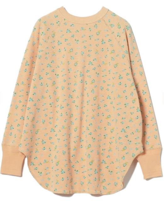 レディース フラワー サーマル ロングスリーブ Tシャツ【APRICOT】 < 女性ファッション  レディース フラワー サーマル ロングスリーブ Tシャツ【APRICOT】  < 女性ファッションの