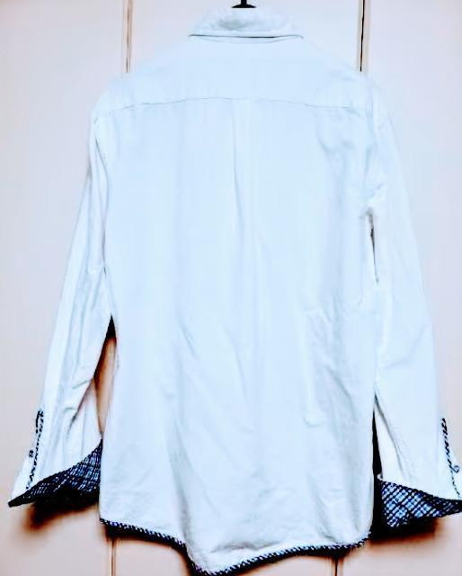 NEXT STANDARD 全綿 長袖 カジュアルシャツ ホワイト < 男性ファッション  NEXT STANDARD 全綿 長袖 カジュアルシャツ ホワイト < 男性ファッションの