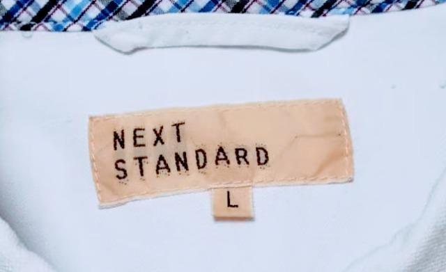 NEXT STANDARD 全綿 長袖 カジュアルシャツ ホワイト < 男性ファッション  NEXT STANDARD 全綿 長袖 カジュアルシャツ ホワイト < 男性ファッションの