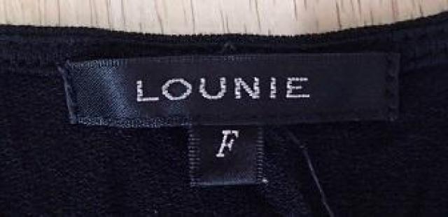 ◆LOUNIE ルーニィ/異素材使い デザイントップス ノースリーブ/ブラック/サイズF < 女性ファッション  ◆LOUNIE ルーニィ/異素材使い デザイントップス ノースリーブ/ブラック/サイズF < 女性ファッションの