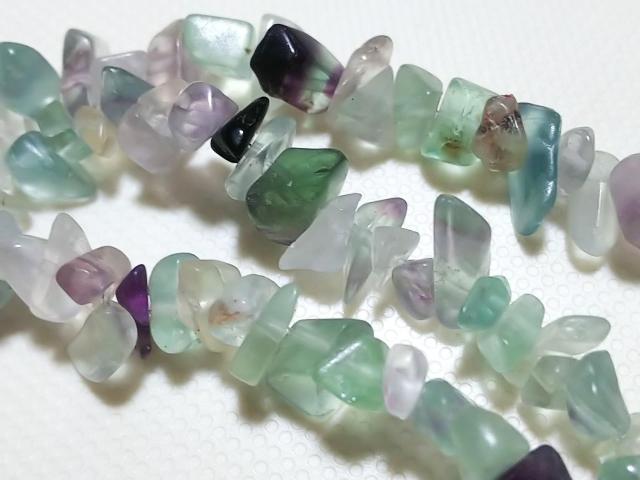 天然石★フローライト さざれ 1連 < 女性アクセサリー/時計  天然石★フローライト さざれ 1連 < 女性アクセサリー/時計の