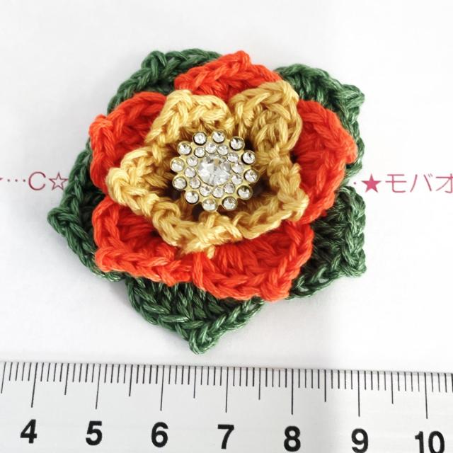 12*ハンドメイド♪ポインセチア風3段お花モチーフ ガラスビジュー 10 < ペット/手芸/園芸 12*ハンドメイド♪ポインセチア風3段お花モチーフ ガラスビジュー 10 < ペット/手芸/園芸の