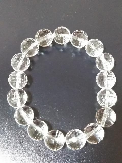 高品質☆カット水晶ブレスレット☆ < 女性アクセサリー/時計 高品質☆カット水晶ブレスレット☆ < 女性アクセサリー/時計の