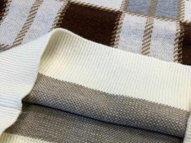 モックネック チェック ニット セーター トップス ハイネック ホワイト < 女性ファッション モックネック チェック ニット セーター トップス ハイネック ホワイト < 女性ファッションの