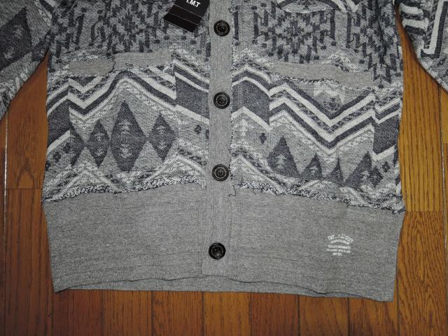 新品 TMT ネイティブ柄 コットンニット カーディガン S 灰 ホツレ 切りっぱなし加工 ティーエムティー 定価33000円 < ブランド 新品 TMT ネイティブ柄 コットンニット カーディガン S 灰 ホツレ 切りっぱなし加工 ティーエムティー 定価33000円 < ブランドの