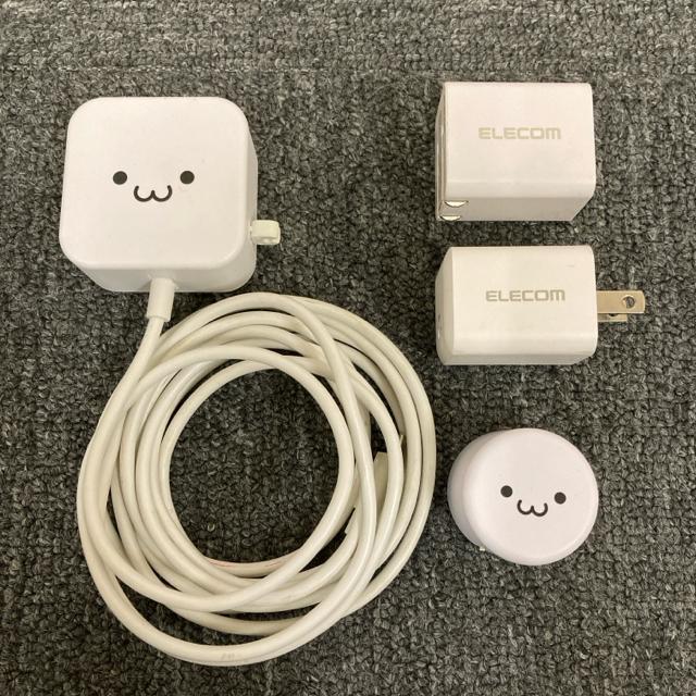 ���� ELECOM �G���R�� �[�d�� AC�A�_�v�^ 4�Z�b�g  �� �Ɠd/AV�� 