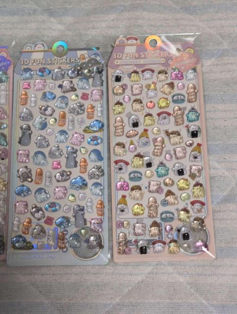 3D FUN STICKERS 4���Z�b�g�@�I�o�P�[�k �� ��������� 