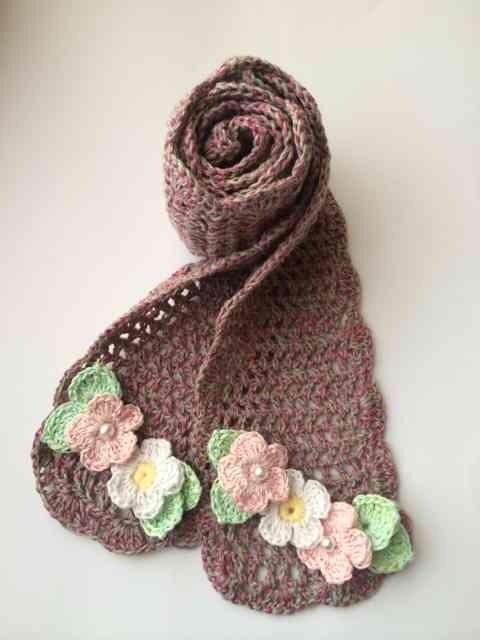 ハンドメイド 春夏ストール コットン レースの花 ナチュラル < 女性ファッション  ハンドメイド 春夏ストール コットン レースの花 ナチュラル < 女性ファッションの