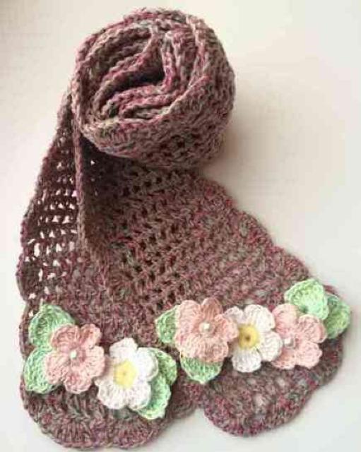 ハンドメイド 春夏ストール コットン レースの花 ナチュラル < 女性ファッション  ハンドメイド 春夏ストール コットン レースの花 ナチュラル < 女性ファッションの