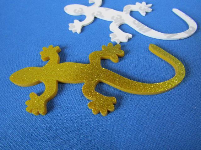 ●Gecko ゲッコー/守宮/ヤモリ!ゴールド GOLD ラメ仕様 ABS製エンブレム 新品 < 自動車/バイク ●Gecko ゲッコー/守宮/ヤモリ!ゴールド GOLD ラメ仕様 ABS製エンブレム 新品 < 自動車/バイク