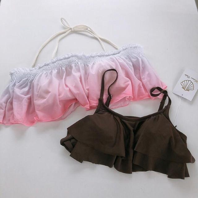 ◆新品水着トップス2着セット◆ブラウン&ピンク7号★旅行海プール♪ < 女性ファッション ◆新品水着トップス2着セット◆ブラウン&ピンク7号★旅行海プール♪ < 女性ファッションの