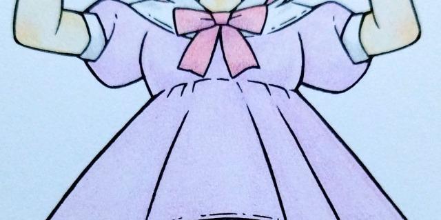 自作イラスト/オリジナル/ワンピースの女の子 < アニメ/コミック/キャラクター  自作イラスト/オリジナル/ワンピースの女の子 < アニメ/コミック/キャラクターの