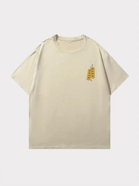 爆ヤス価格990円★メンズ東京侍プリントTシャツ - 半袖寺院と膝を意識した日本風デザイン USAサイズM(日本サイズXL相当)白 < 男性ファッション  爆ヤス価格990円★メンズ東京侍プリントTシャツ - 半袖寺院と膝を意識した日本風デザイン USAサイズM(日本サイズXL相当)白 < 男性ファッションの