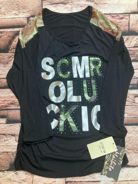 送料無料!サイドギャザー ラバープリント&ラインストーン 肩シースルー 綿混デザインTシャツ1枚4,290円が < 女性ファッション  送料無料!サイドギャザー ラバープリント&ラインストーン 肩シースルー 綿混デザインTシャツ1枚4,290円が  < 女性ファッションの