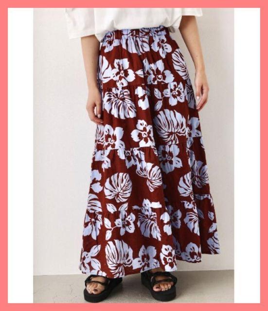 ☆ロデオクラウンズワイドボウル☆超美品♪リゾート花柄フリルロングスカート☆ < ブランド ☆ロデオクラウンズワイドボウル☆超美品♪リゾート花柄フリルロングスカート☆ < ブランドの