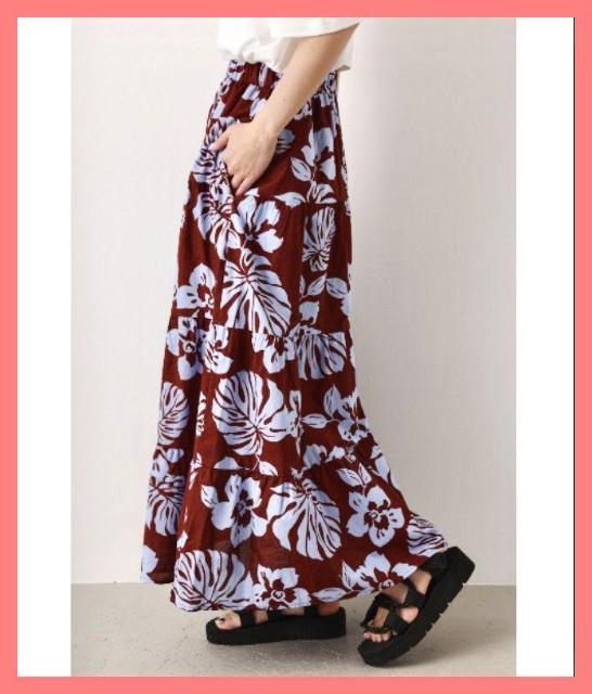 ☆ロデオクラウンズワイドボウル☆超美品♪リゾート花柄フリルロングスカート☆ < ブランド ☆ロデオクラウンズワイドボウル☆超美品♪リゾート花柄フリルロングスカート☆ < ブランドの