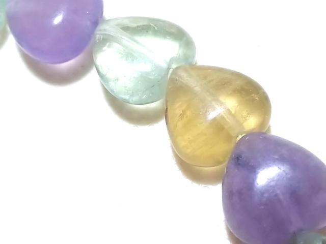 天然石★フローライト ハート 半連 < 女性アクセサリー/時計  天然石★フローライト ハート 半連 < 女性アクセサリー/時計の