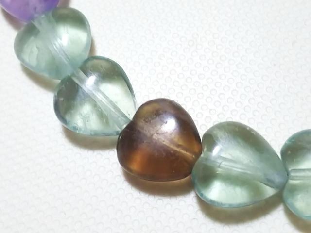 天然石★フローライト ハート 半連 < 女性アクセサリー/時計  天然石★フローライト ハート 半連 < 女性アクセサリー/時計の